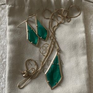 Kendra Scott earrings and necklace